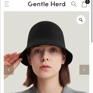 Gentle herd black cloche hat